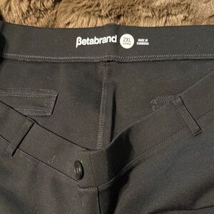 Betabrand Black Dress Pants – 2XL Long – Stretch Work Pants